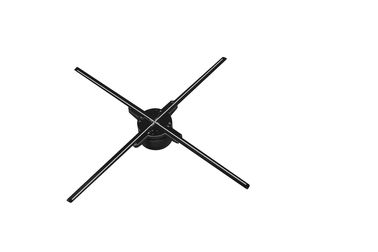 Advertising LED Hologram Fan Projector 1600*576 Pixel 50CM ABS Aluminium